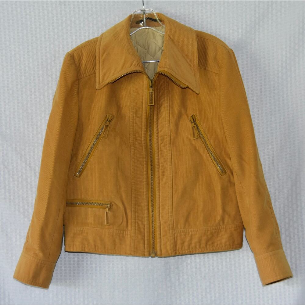 Vintage Schiesser Trucker Corduroy Quilted Jacket Zip Up Size 48
